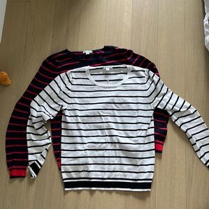 J. Crew striped crew neck Teddi sweaters